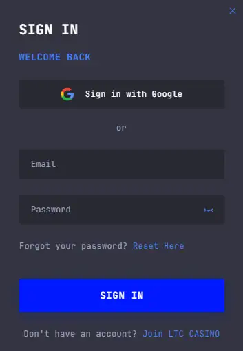 LTCCasino Login